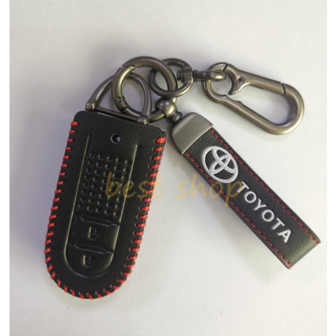 Leather Key Cover Pelindung Kunci Remote Mobil Holder Untuk Toyota Rush wigo Daihatsu Tanto Smart Key Aksesoris Mobil