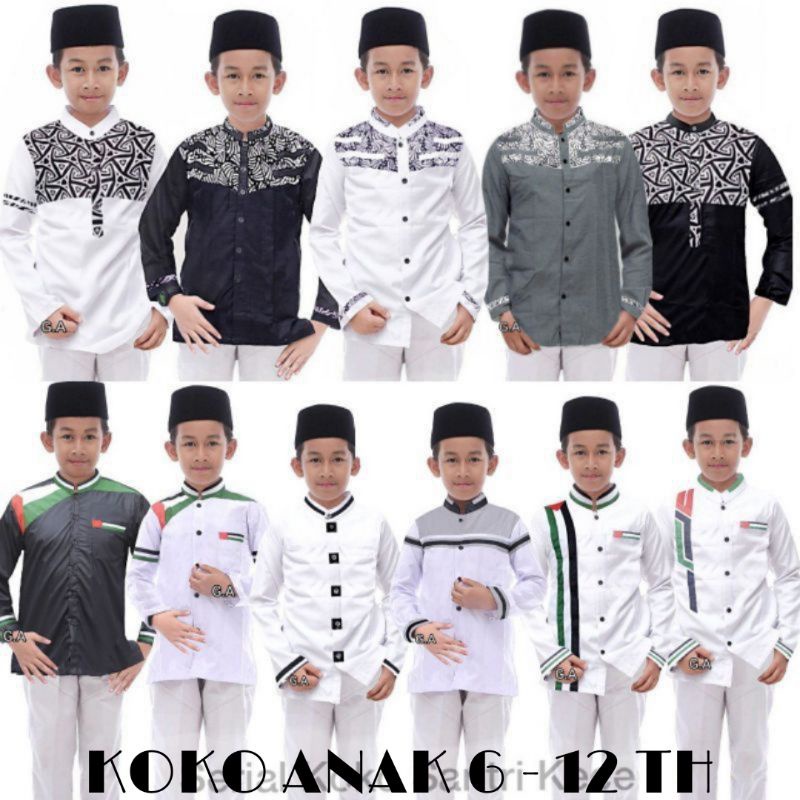 Ramadhan Sale  Baju Koko Kobata Anak KOKO ANAK TANGGUNG SD-SMP KOKO PALESTINA ANAK BAJU KOKO GUS AZM