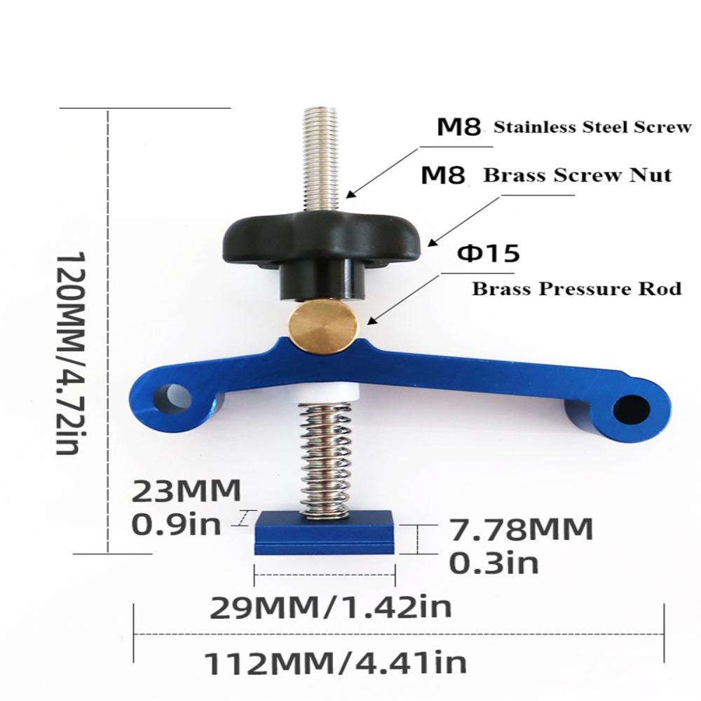 Lanfy T Track Clamping Meja Kerja M8 Screw Fixture Jig T Slider Kit Alat Penjepit Blok Woodworking Hold Down Clamp