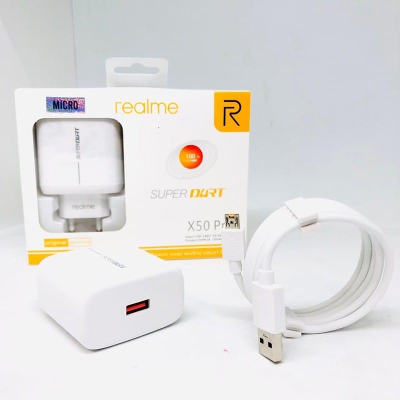 Charger Realme Smart X50 Pro MICRO / TYPE C Fast Charging Original 100% oem