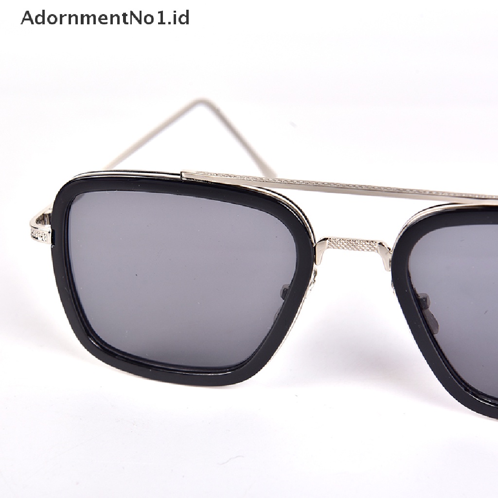 [AdornmentNo1] Tony Stark Kacamata Hitam Pria Square Metal Avengers Sun Glasses Eyewear Hot  [ID] Baju Kaos Distro Pria Wanita Lengan Panjang [ID]