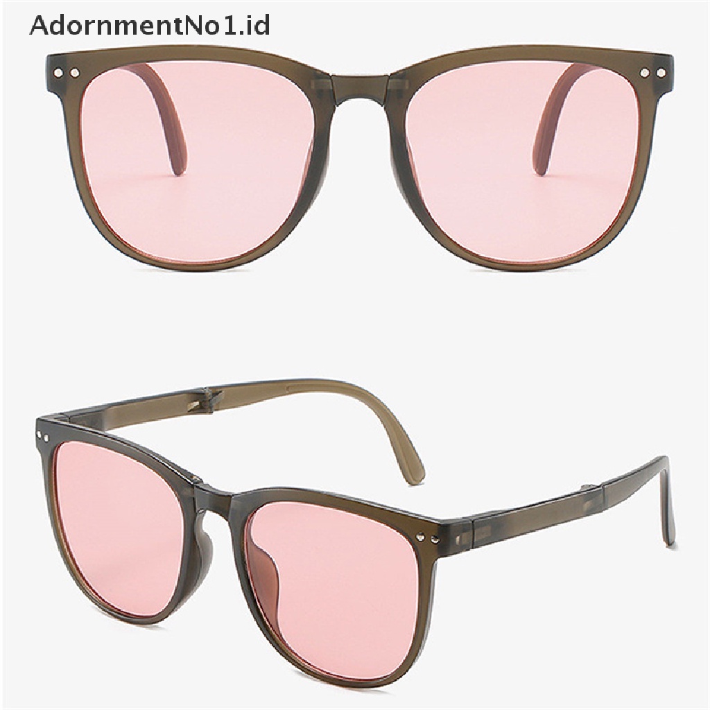 [AdornmentNo1] Kacamata Hitam Lipat Bantalan Udara Perlindungan UV Retro Sunglasses Unisex [ID]