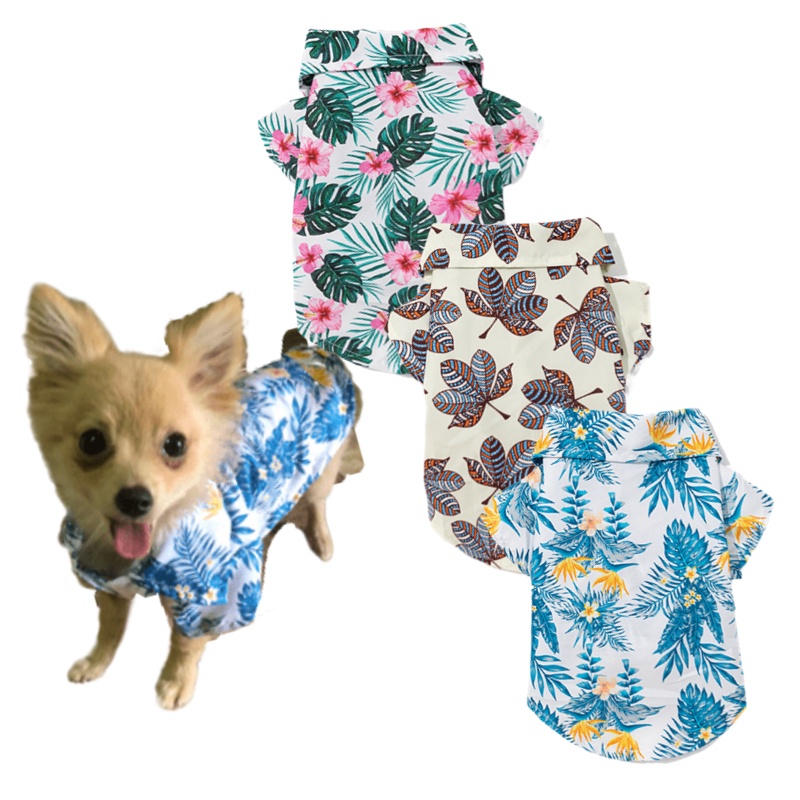 Kemeja fashion Musim Panas Gaya Hawaii Pakaian Anjing Peliharaan