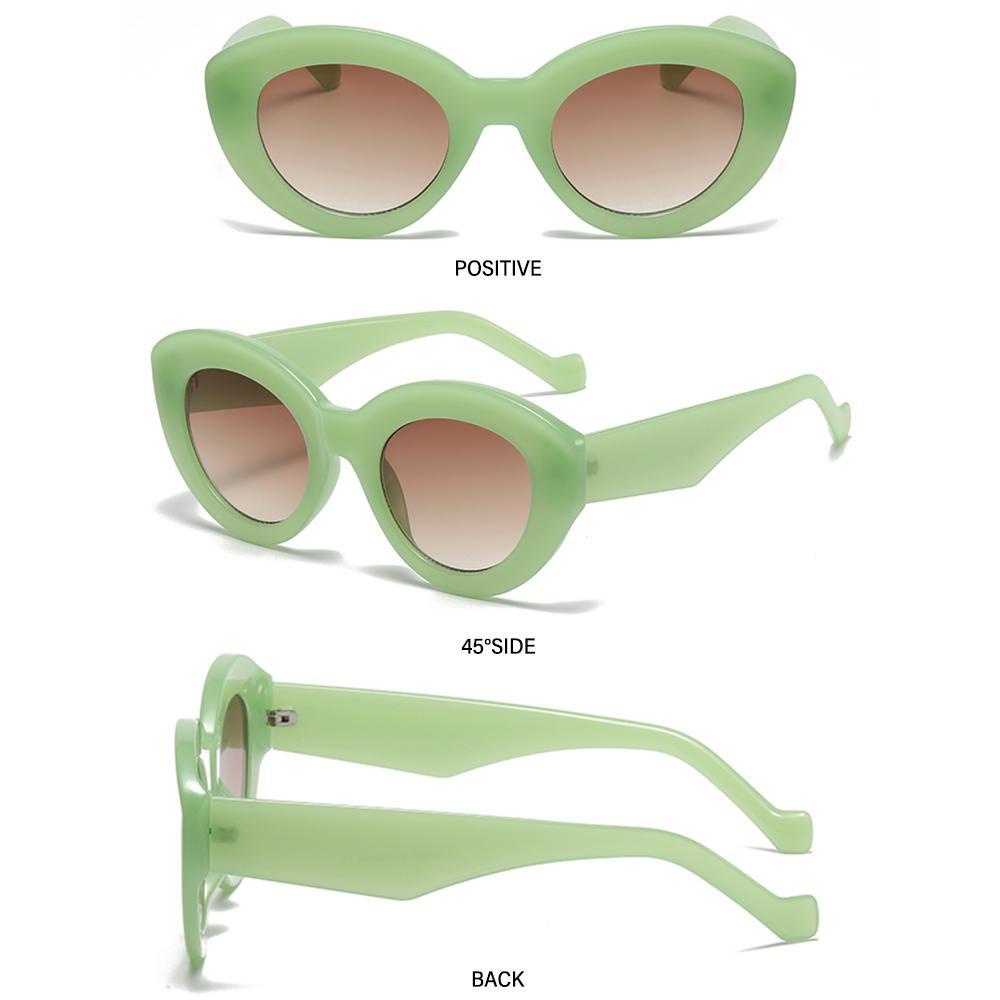 TOP Oversized Sunglasses Ins Populer Retro Eyewear Oval Kacamata Matahari