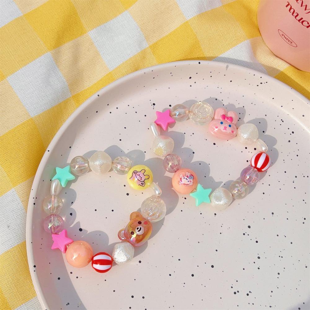 Needway Bunny Gelang Aksesoris Hewan Keberuntungan Manis Perhiasan Manik-Manik Pasangan Hadiah Diy Asli Desain Wanita Tangan Strings