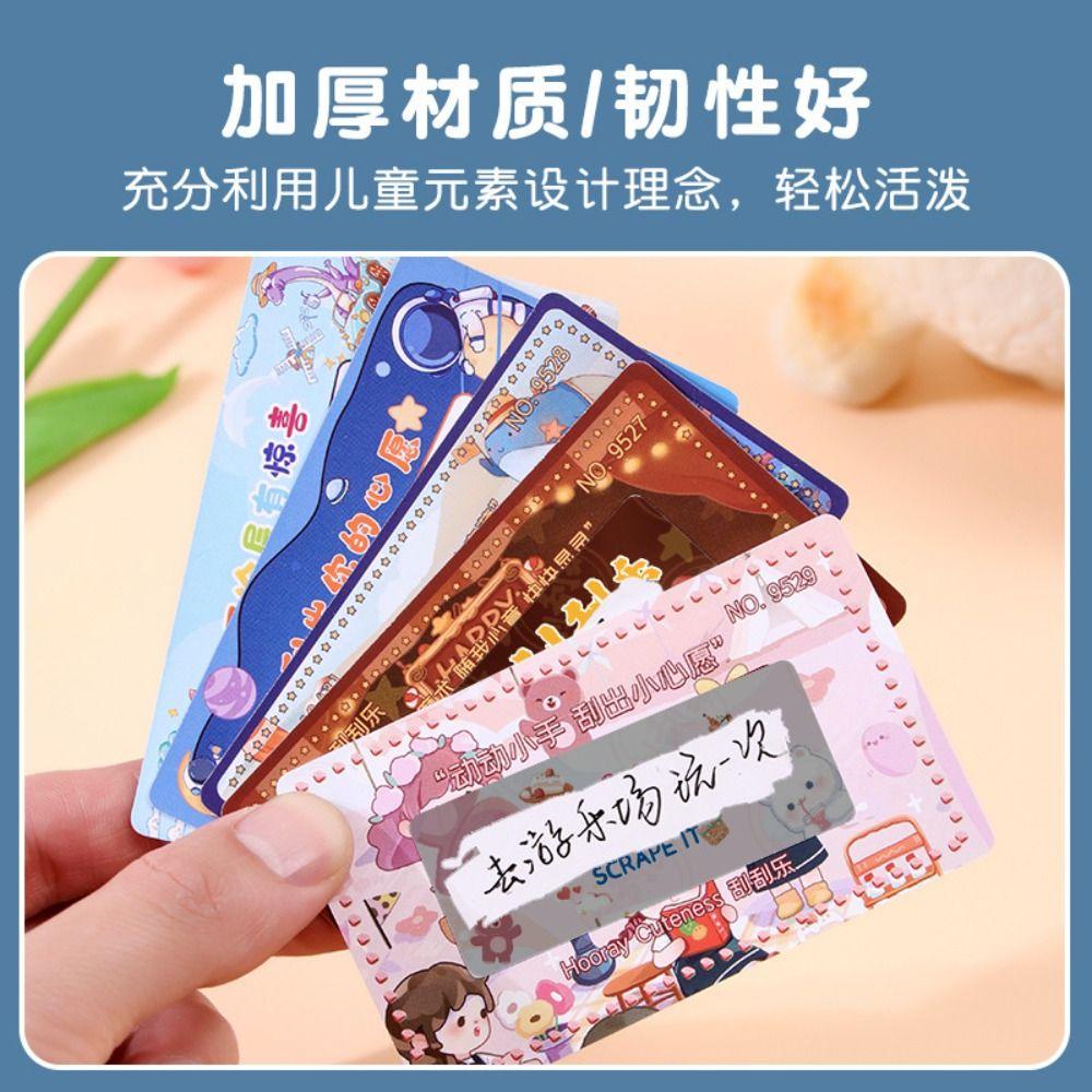 Lanfy Classroom Reward Card Pendant Gift Novelty Paud Alat Bantu Belajar Keluarga Perilaku Motivasi Sekolah Keluarga Permainan Keberuntungan Reward Punch Cards DIY Encourage Stickers