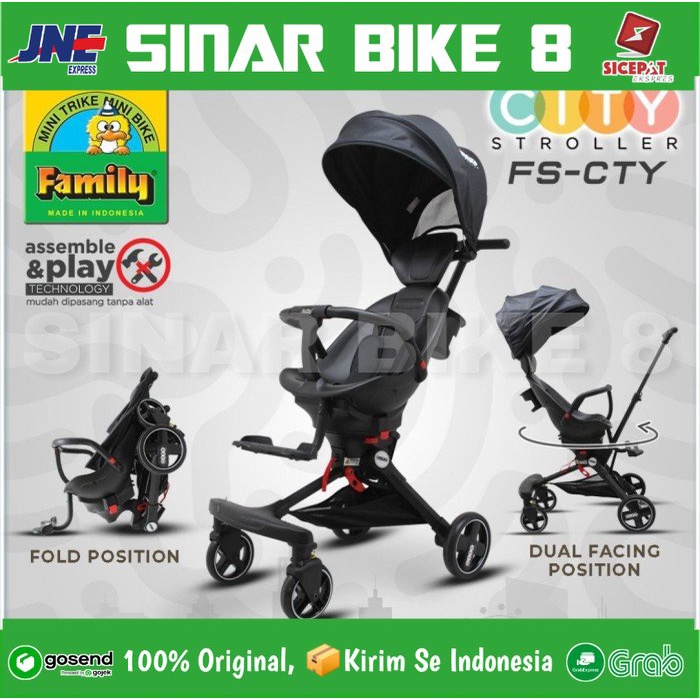 Magic Stroller FAMILY CITY Stroller Bisa Dua Arah Desain Stylish &amp; Fungsional