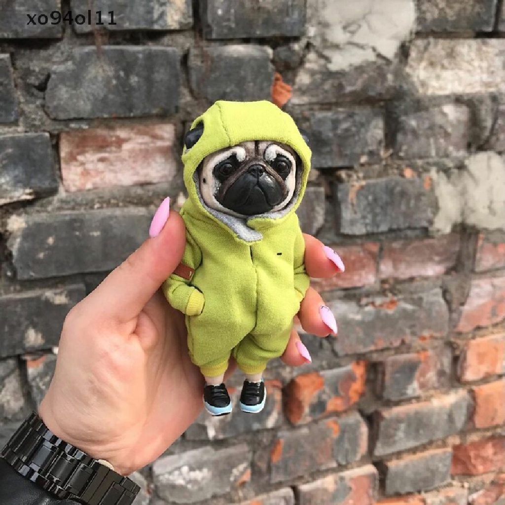 Xo Patung Anjing Berdiri Personifikasi Resin Simulasi Teras Rumput Patung Anjing Patung Anjing Dekorasi Meja Boneka Anjing Ornamen OL