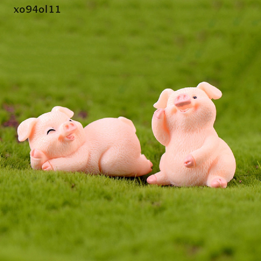 Xo Zodiak Babi Mini Patung Miniatur Taman Peri Dekorasi Rumah Boneka Lanskap Mikro OL