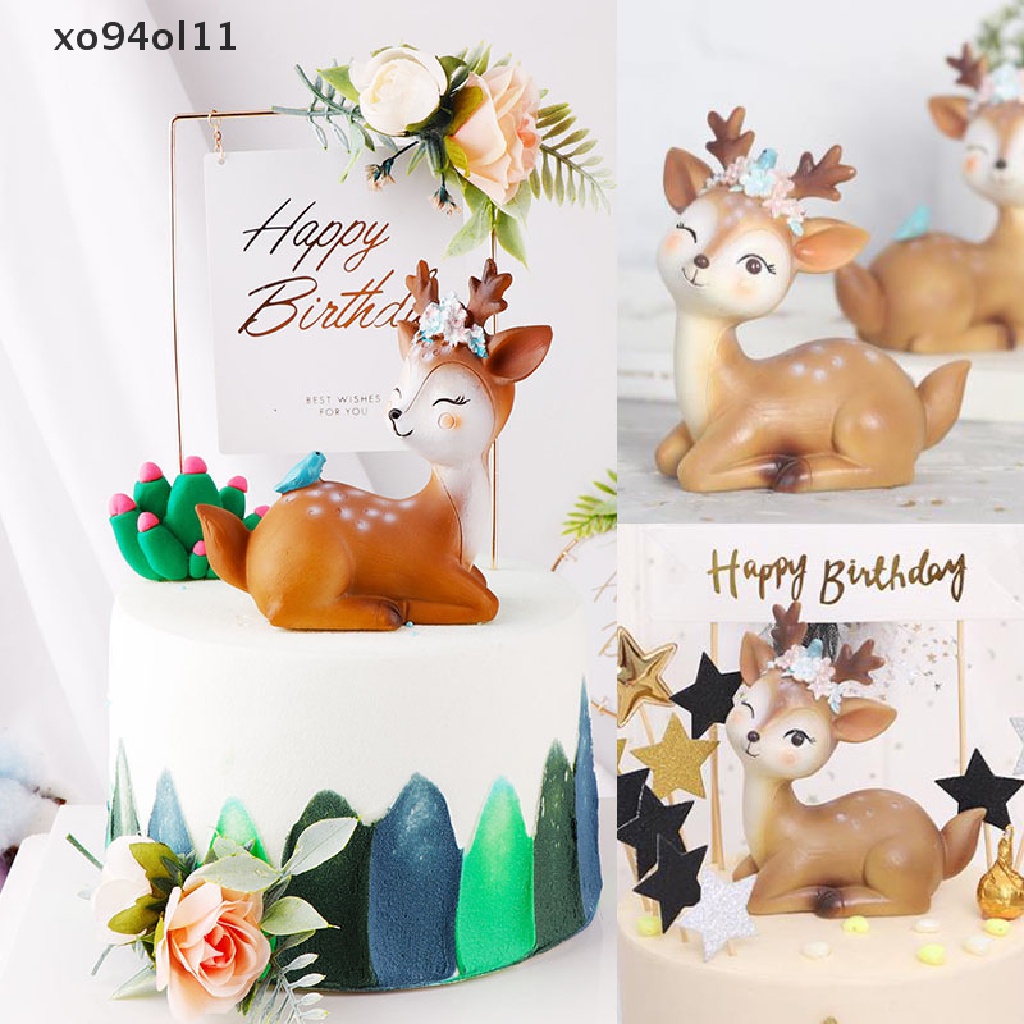 Xo Topper Kue Rusa Sika Lucu DIY Dekorasi Kue Ornamen Rumah Untuk Pesta Pernikahan OL