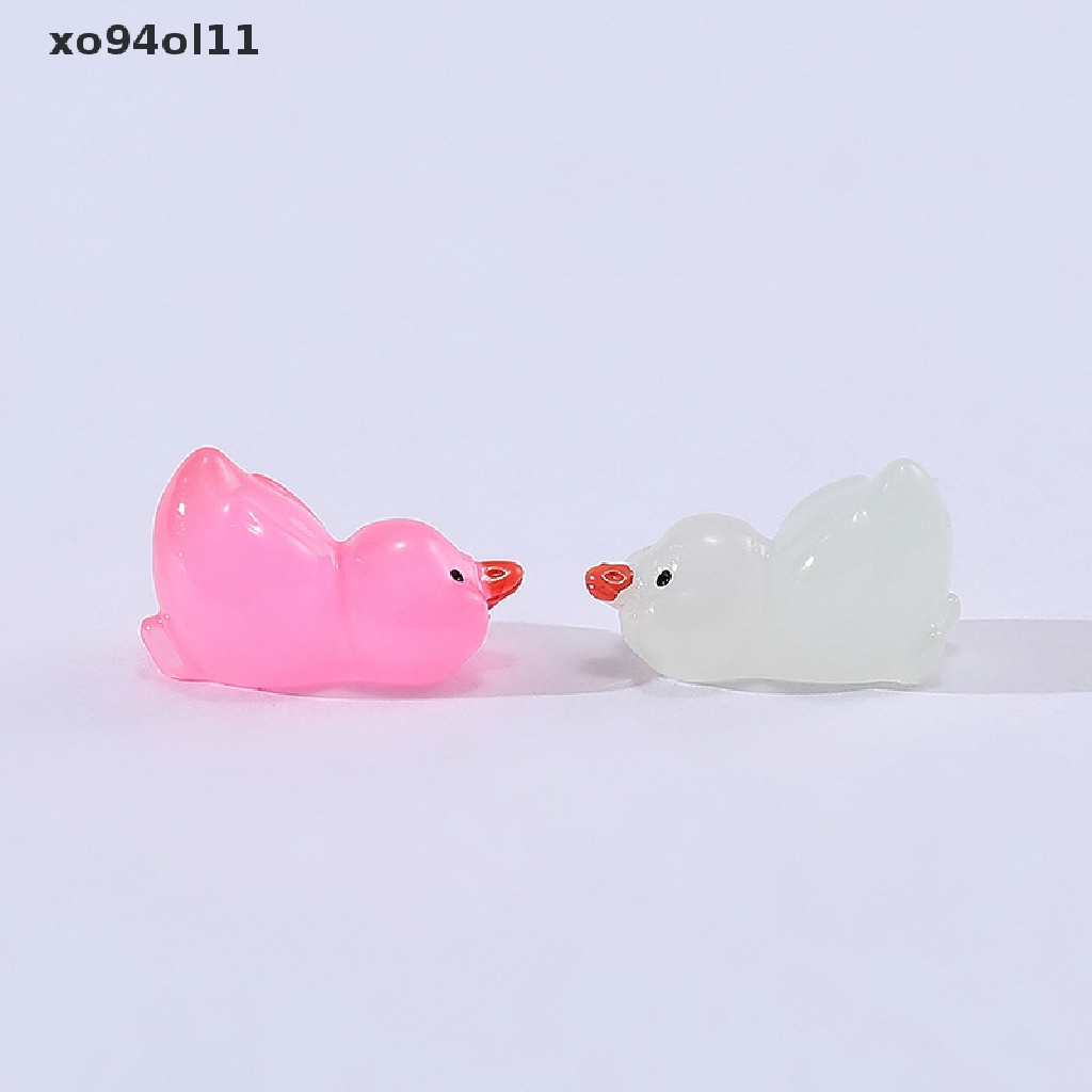 Xo 1/10Pcs Boneka Bebek Resin Bercahaya Mini Menyala Dalam Gelap DIY Taman Rumah Mobil Mainan Rumah Boneka Ornamen Aksesoris OL