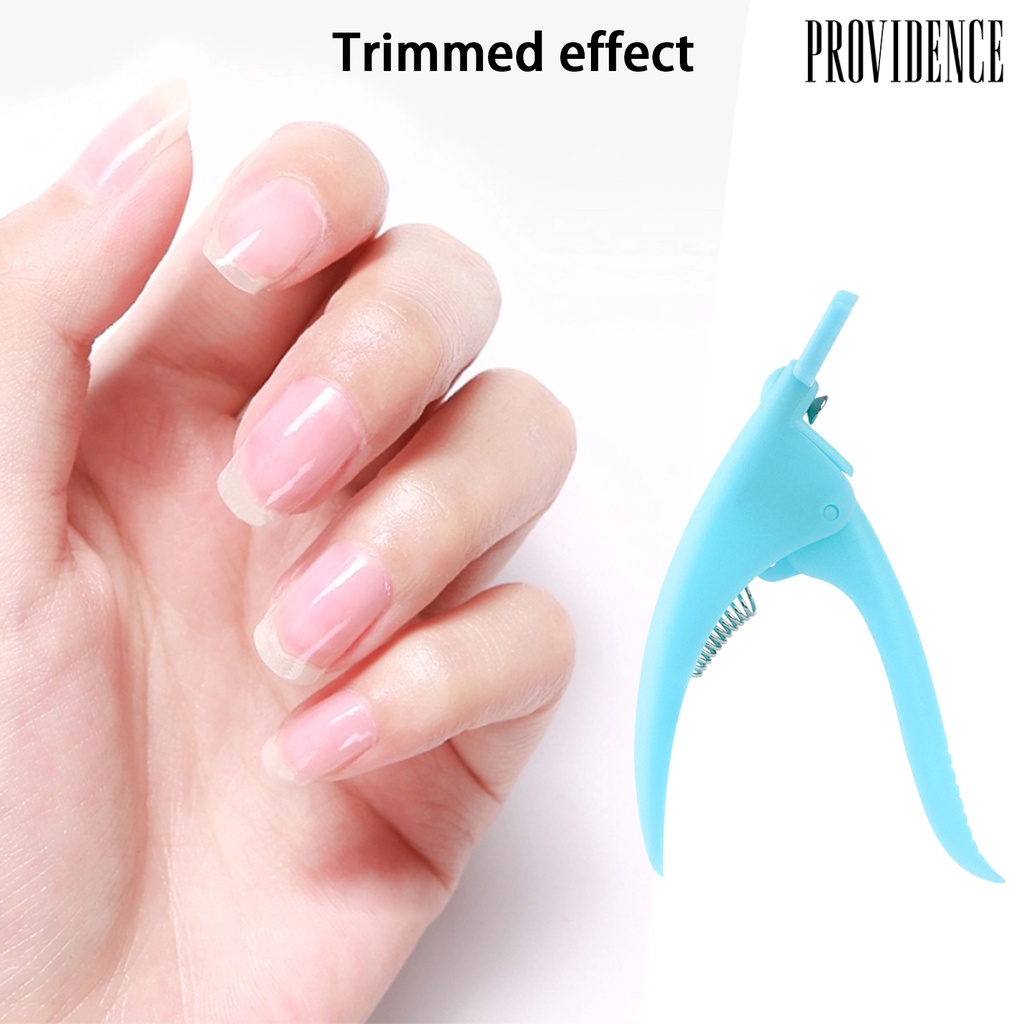 Providence Nail Tip Cutter Desain Pegas Ergonomis Tepi Lurus Pisau Tajam Hemat Tenaga Kerja Alat Manicure U-Type Profesional Gunting Kuku Palsu Perlengkapan Salon