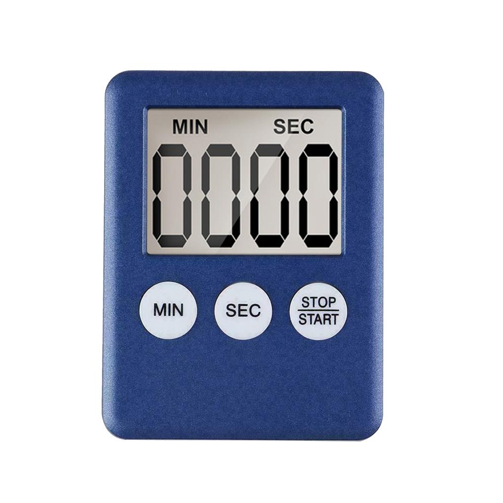 Timer Dapur Layar Digital LCD Super Tipis Persegi Masak Hitung Mundur Alarm Magnet Jam Gadget Dapur 7warna