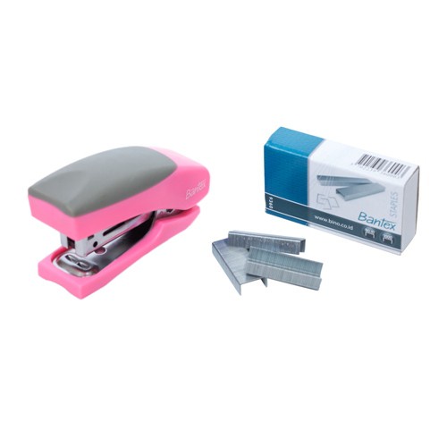 

Bantex Mini Staples HD-10 Pink Bonus Isi Staples No.10