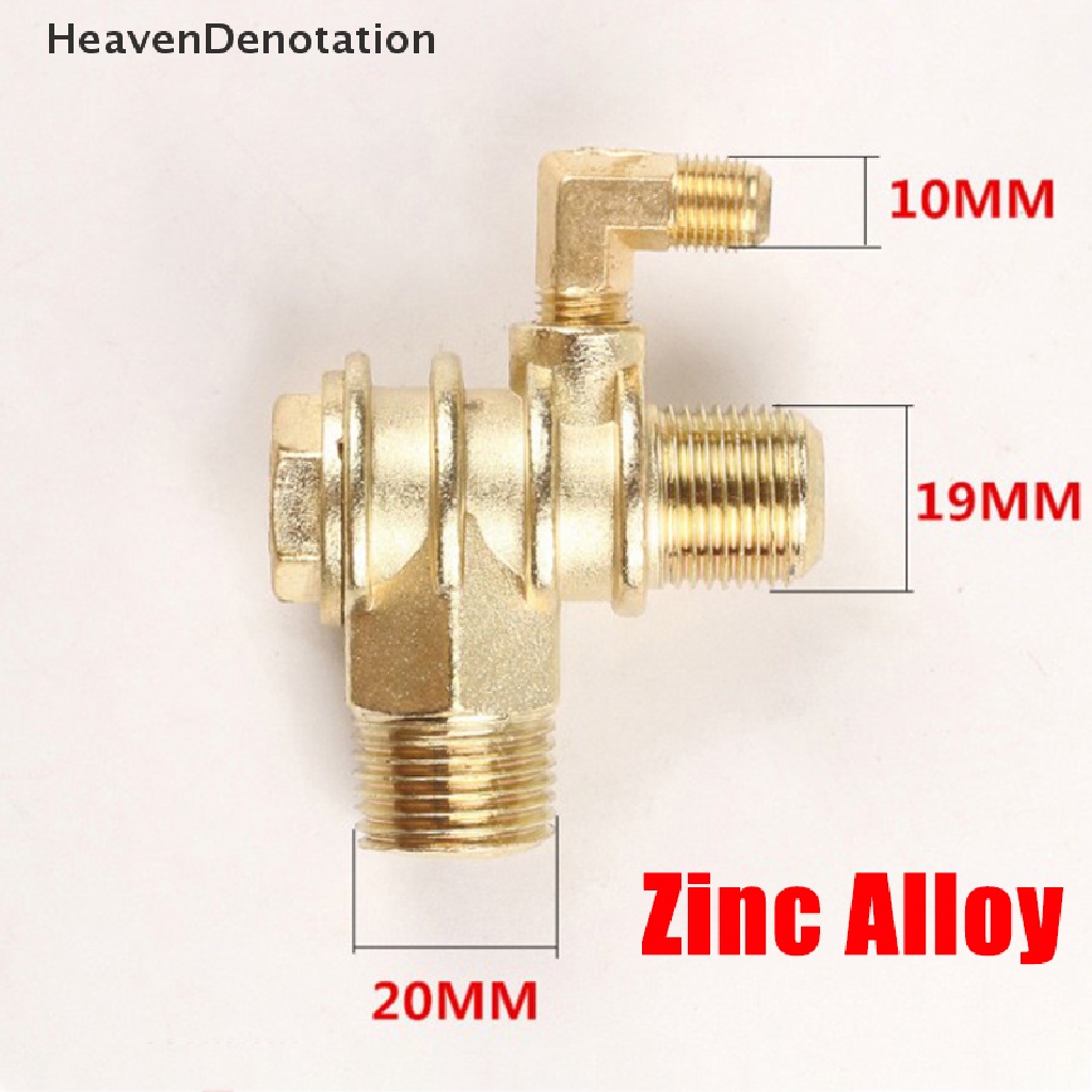 [HeavenDenotation] 3-port Check Valves One Way Male-Benang Bengkel Kompresor Angin20 * 19 * 10mm HDV