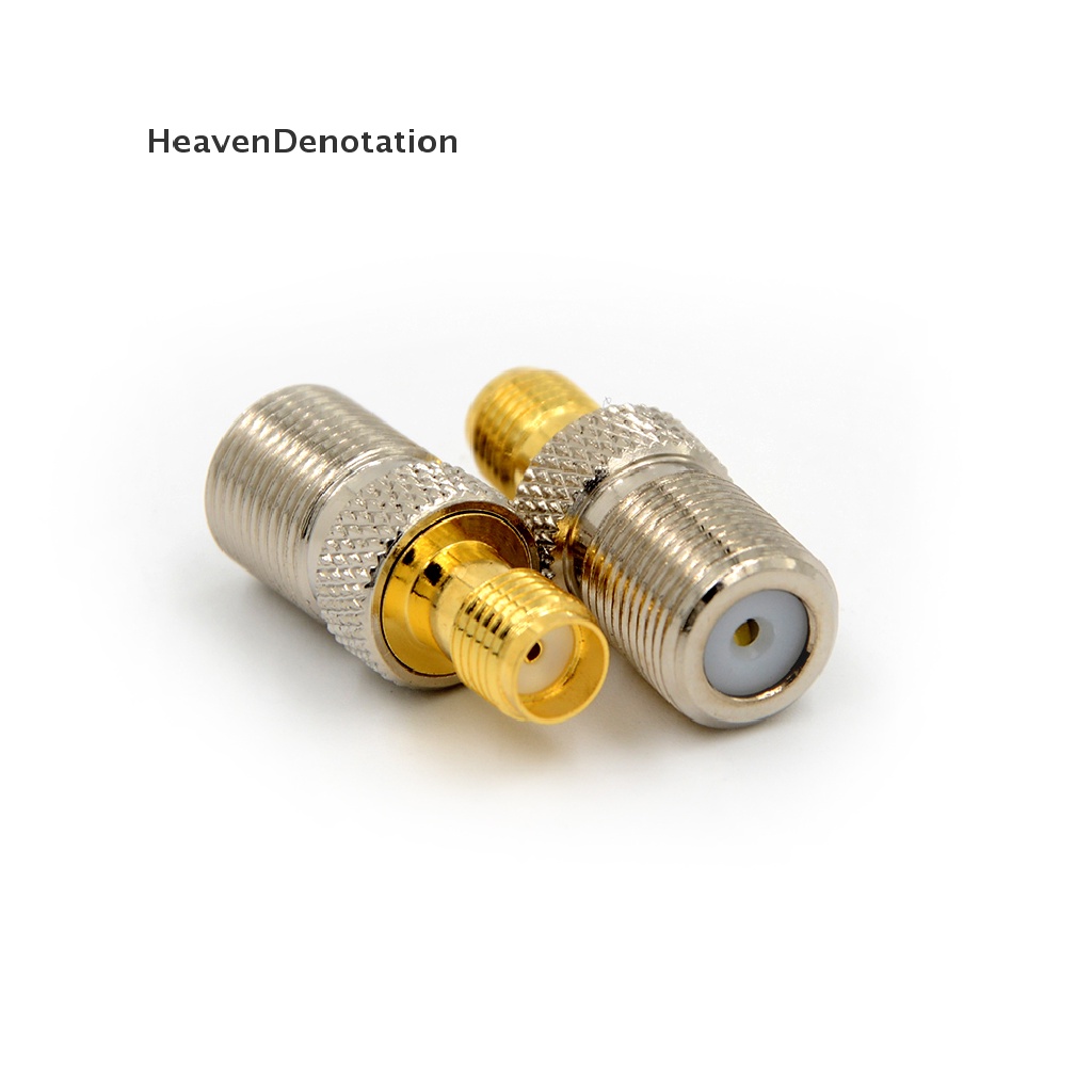 [HeavenDenotation] F Female Jack to SMA Female Jack Konektor Adaptor RF Coax Coaxial Lurus HDV