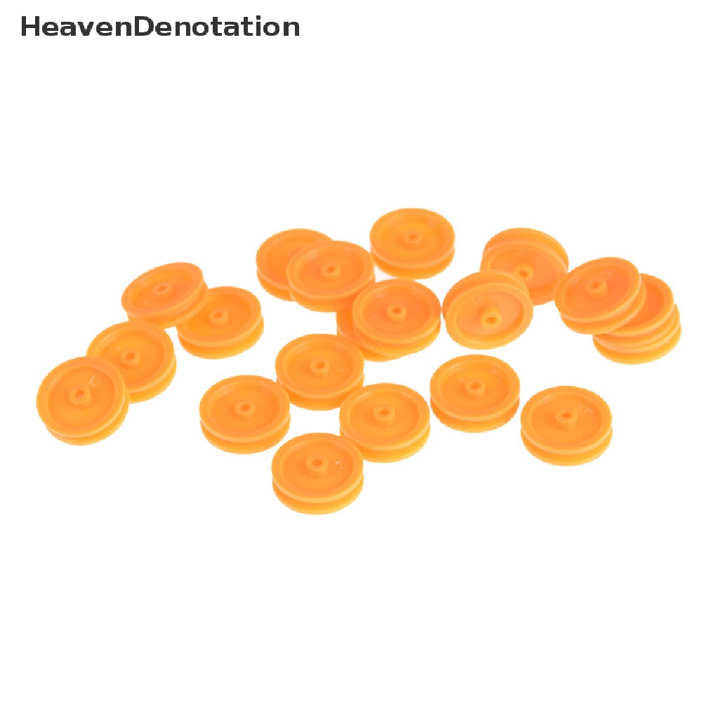 [HeavenDenotation] 20pcs 2mm Lubang Katrol Sabuk Plastik Orange Untuk DIY RC Mainan Mobil Pesawat HDV