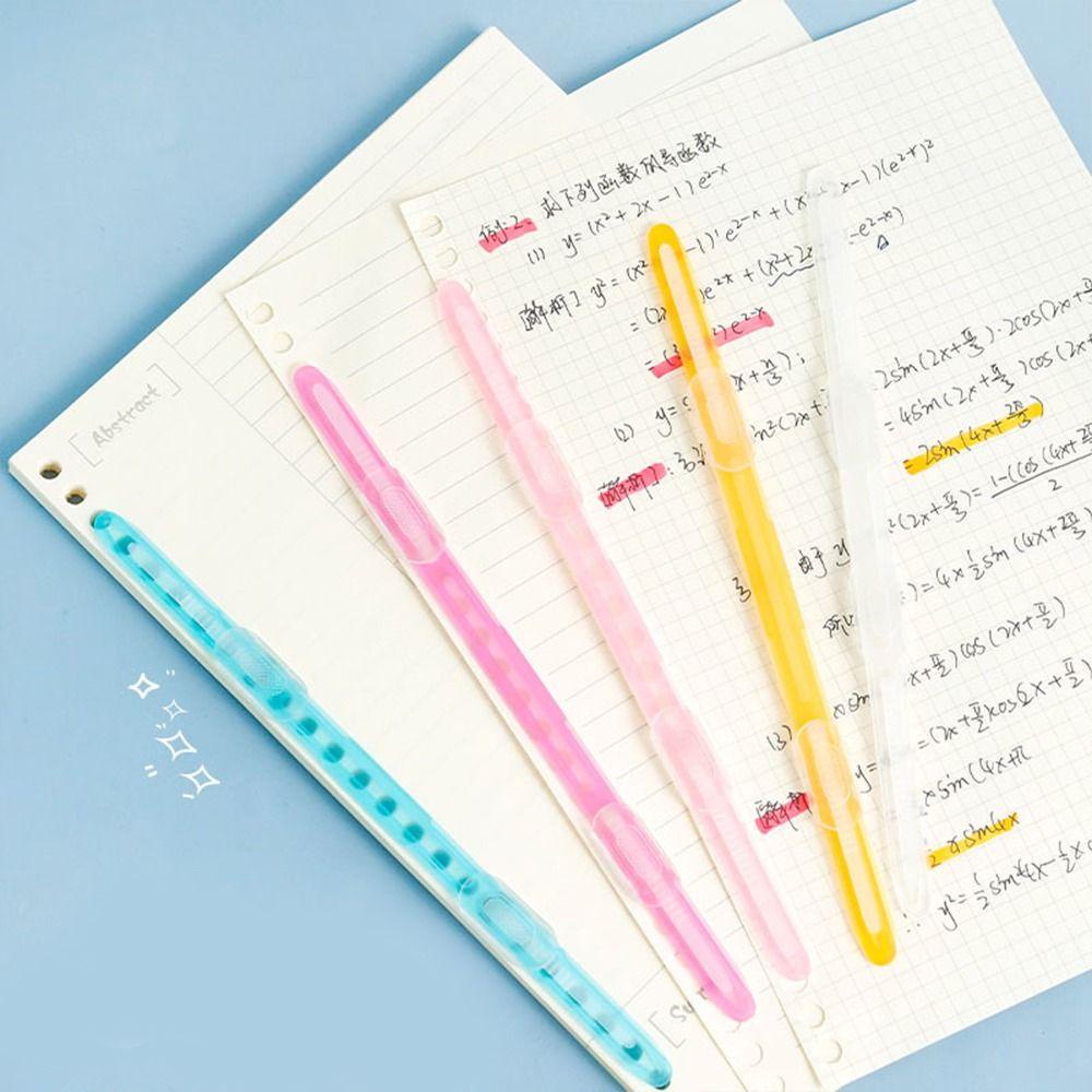 [Elegan] 2lubang Mengikat Klip Strip Dilepas Tahan Lama Kantor Sekolah Scrapbook Stationary Album Loose-leaf Clip