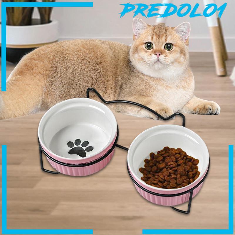 [Predolo1] Mangkuk Makanan Kucing Angkat Wadah Makanan Elevated Bowl Untuk Anjing Kecil Sedang