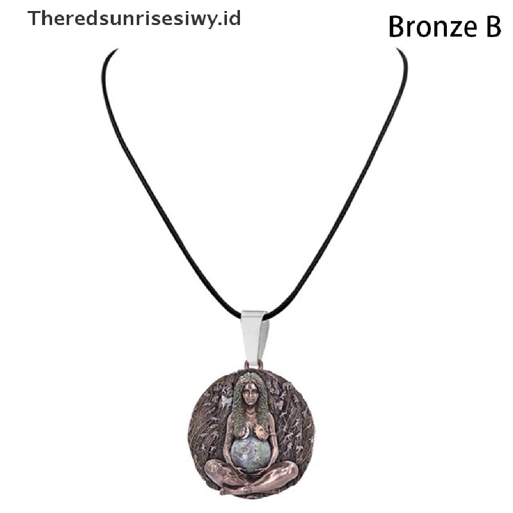 # Kado Mom &amp; PAPA DIY # Patung Bunda Bumi Liontin Bumi Millenial Gaia Mother Goddess Pendant Necklac~