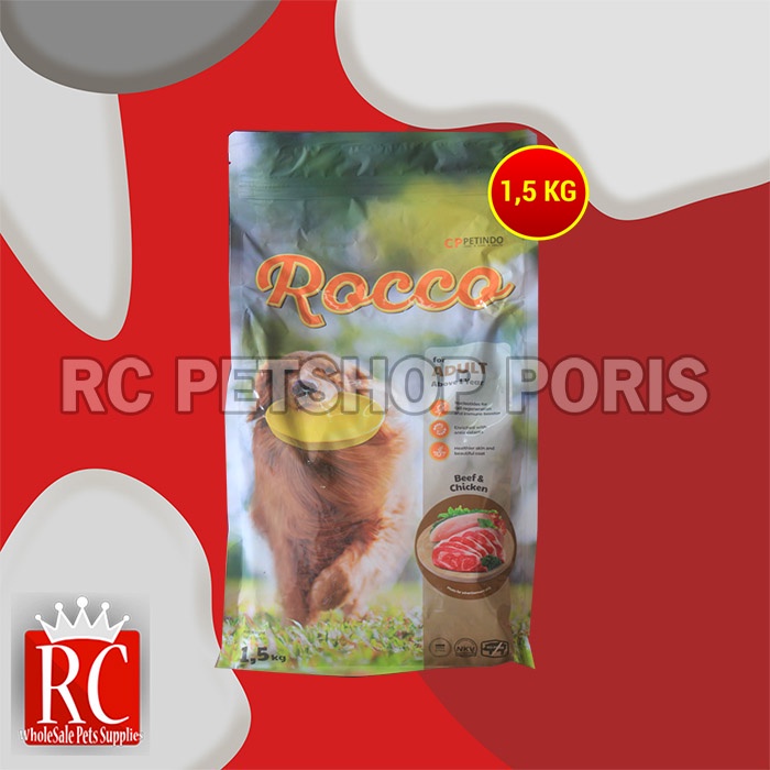 Makanan Kering Anjing Rocco Dry Dog food 1.5 KG Non pedigree