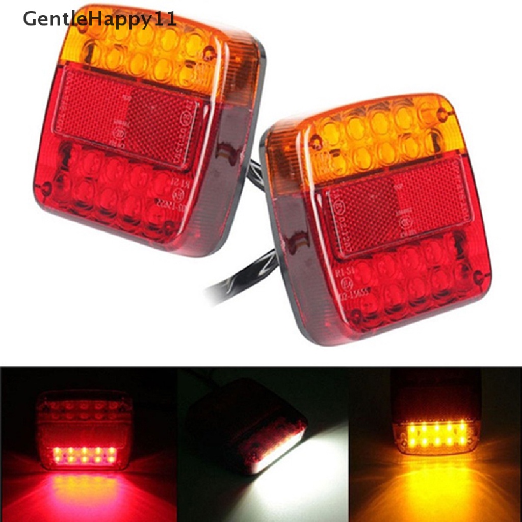 Gentlehappy Trailer Truck 20LED Lampu Belakang Rem Stop Sein Indikator Lampu Lampu 12V id