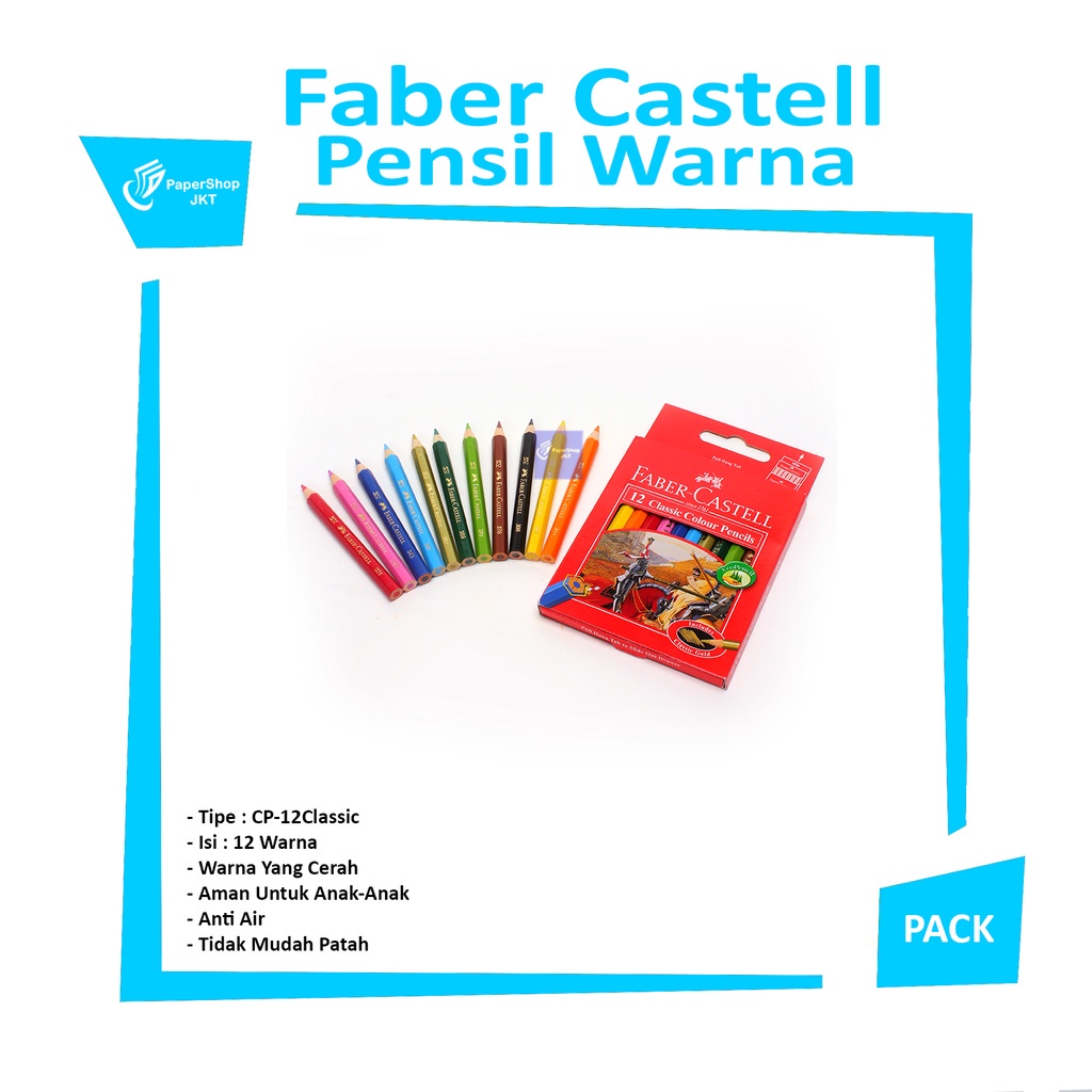 

FABER CASTELL - Pencil Color Classic 12 Mini Pensil Warna