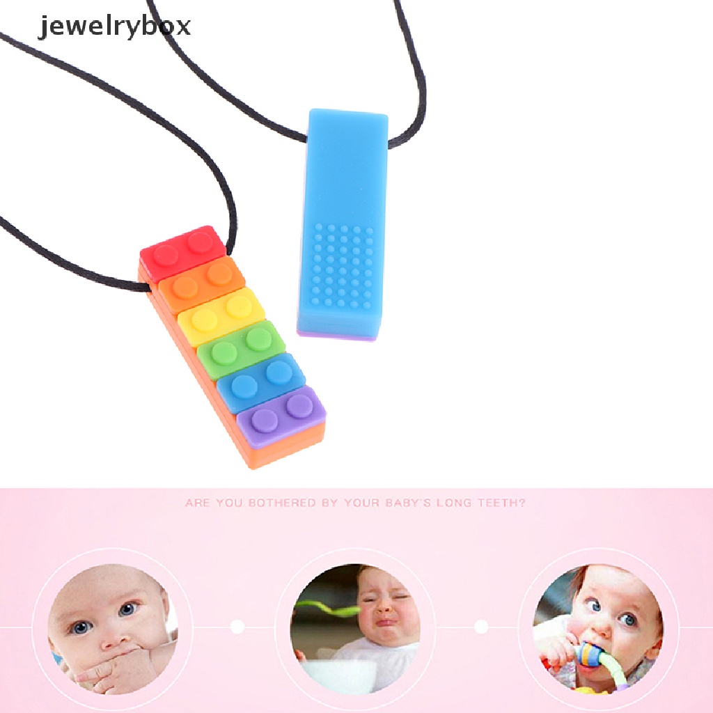 [jewelrybox] Kalung Teether Hujan Bayi Silikon Teethers Kunyah Sensory Ramah Lingkungan Butik Besar