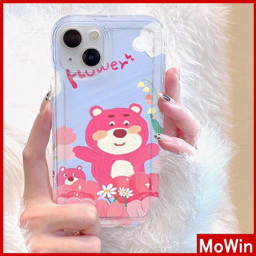 For iPhone 14 Pro Max iPhone Case Clear Case TPU Soft Case Airbag Shockproof Cute Oil Painting Bear Compatible with iPhone 13 Pro Max iPhone 12 Pro Max 11 7Plus 6Plus XR xs