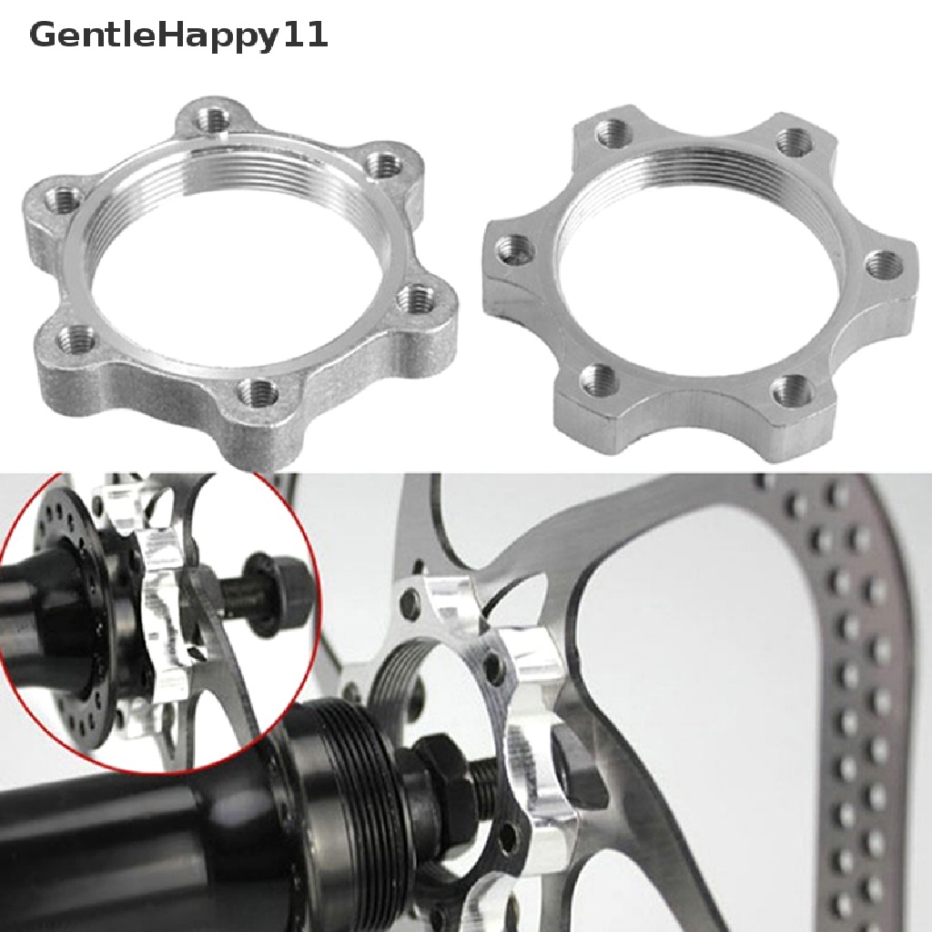 Gentlehappy 2PCS Sepeda Bike Freewheel Ulir Hub Disk Disc Brake Rotor Flange Adapter id