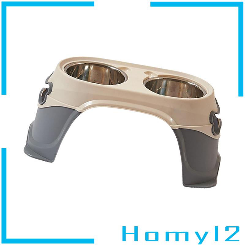 [HOMYL2] Mangkok Raised Pet Bowl Stand Pet Feeder Tempat Makan Piring Anjing Non Slip