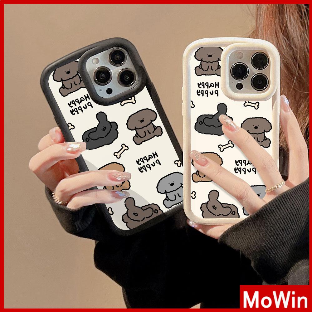 For iPhone 14 Pro Max iPhone Case Matte TPU Soft Case Black Beige Shockproof Protection Camera Cute Animal Dog Compatible with iPhone 13 Pro max 12 Pro Max 11 xr xs max 7Plus