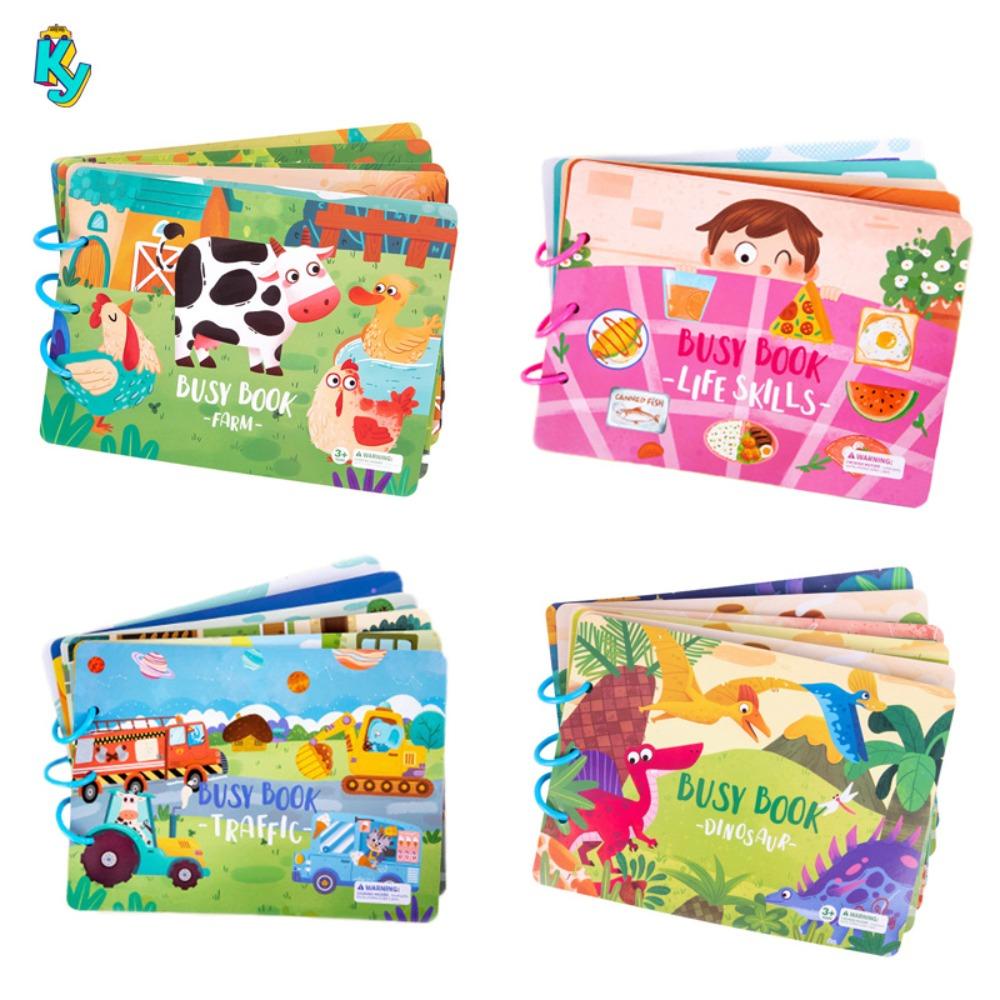 Lanfy Busy Book Kids Stiker Untuk Anak Buku Paud Permainan Edukasi Bayi Buku Tenang Bahan Manual Kit Mainan Edukasi Dini