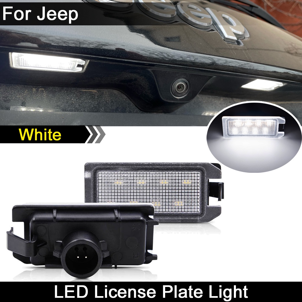 2pcs Lampu Plat Nomor LED Untuk Jeep Grand Cherokee Compass Patriot Untuk Maserati Levante Untuk Fiat500Untuk Dodge Viper