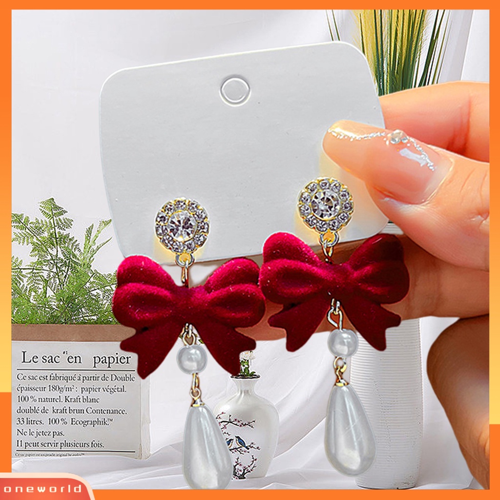 [EONE] 1pasang Anting Pejantan Motif Geometris Gaya Cina Temperamen Liontin Electroplating Dekorasi Fashion Item Merah Meriah Anting Perempuan Aksesoris Pakaian