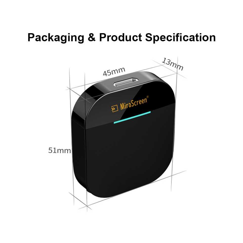 ( 100% BARANG ORI ) MiraScreen G5 AnyCast Miracast HDMI Dongle WiFi 1080P 2.4G - G5