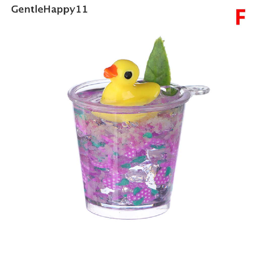 Gentlehappy 1Pc Mini Neon Little Yellow Duck Cup Cangkir Minuman Es Ember Cup Mikro Landscape Ornamen Rumah Boneka Miniatur Dekorasi id