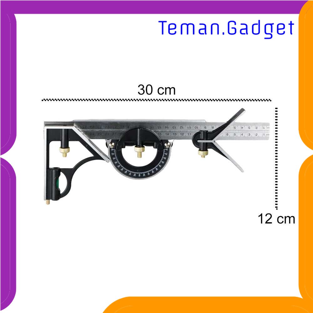 TG - ATK SILVERLINE 3 in 1 Penggaris Multifungsi Adjustable Angle 30cm - 991857