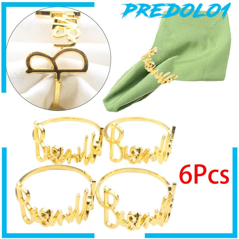 [Predolo1] Napkin Rings Set Dekorasi Bahan Metal Untuk Formal Atau Casual Dinning Table Kitchen