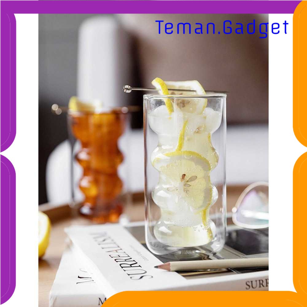 TG -  DPR YUCHI Gelas Minum Double Wall Glass Borosilicate 225ml - JJ915