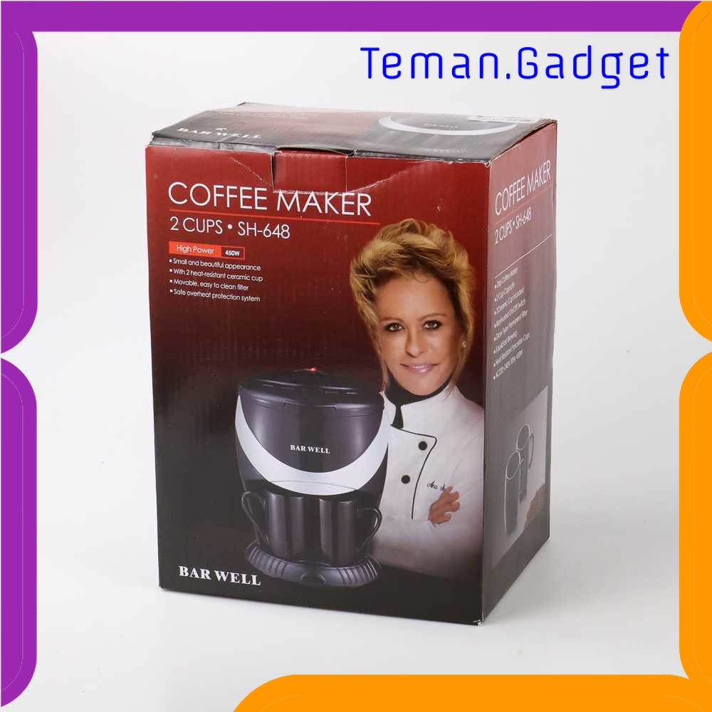 TG - DPR BAR WELL Mesin Kopi Listrik Drip Coffee Maker Double Cup - SH-648