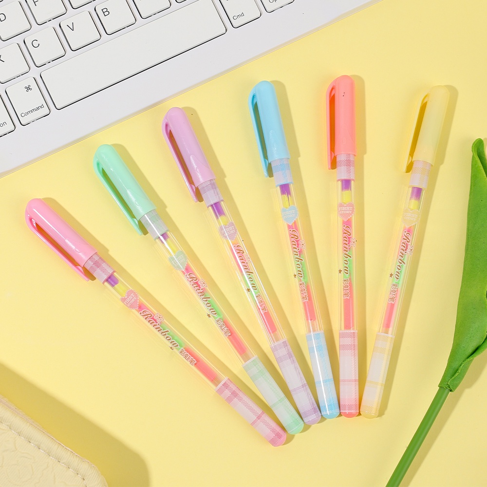 Fashion Colorful Stabilo Alat Tulis Sekolah/Anak Dream Pink Menulis Pensil Halus Gel Ball Ball-point Bolpen