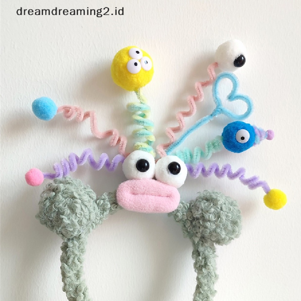 (dream) Xmas Headband Hadiah Novelty Kartun Rambut Gimbal Hairband Anak Indah Lucu Bando Ornamen Hoops Band Aksesoris Rambut Mewah Lucu Monster Kecil Hiasan Kepala//