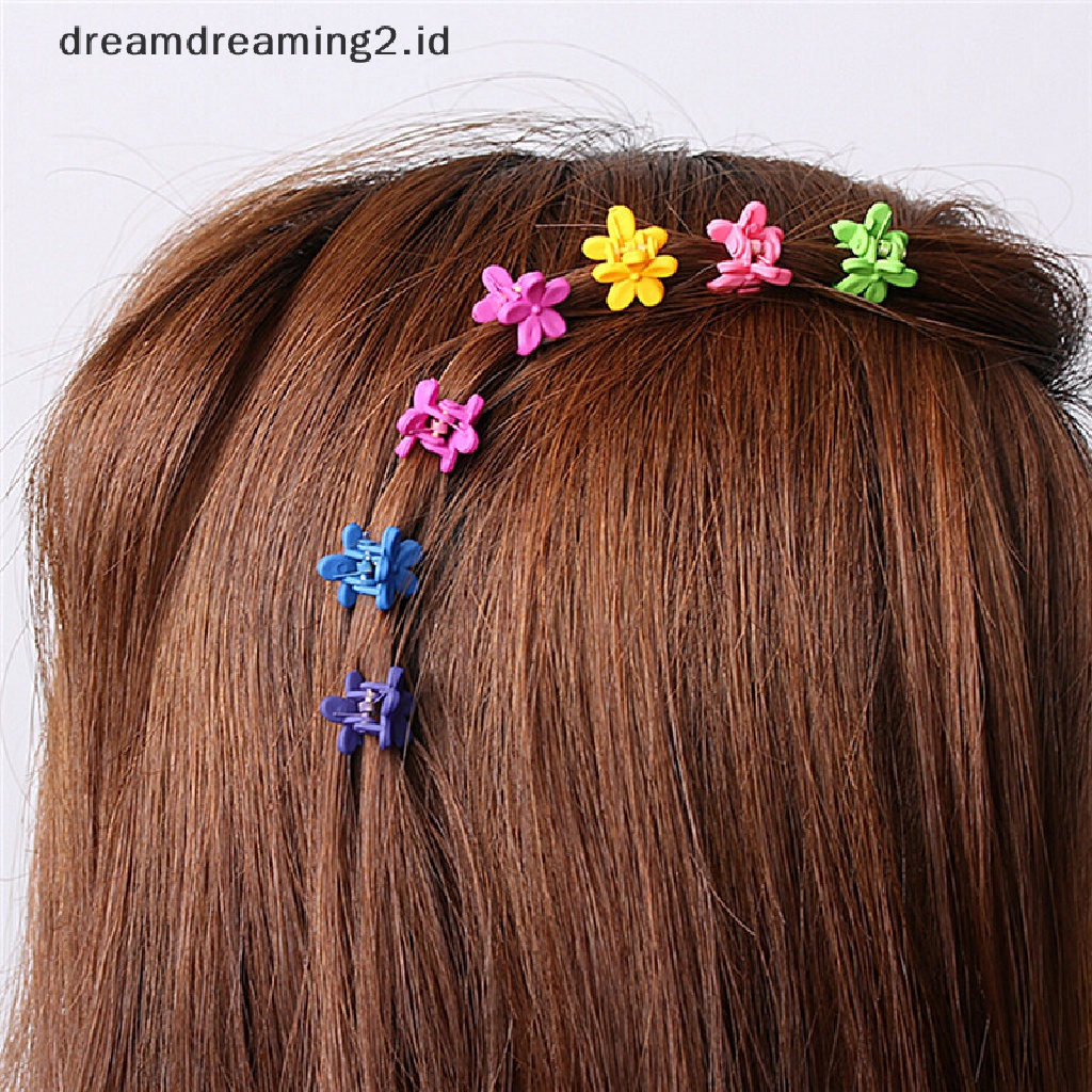 (dream) 30pcs Mix Berwarna Gadis Anak Bayi Mini Bunga Hair Claw Jaw Clip Aksesoris Rambut//