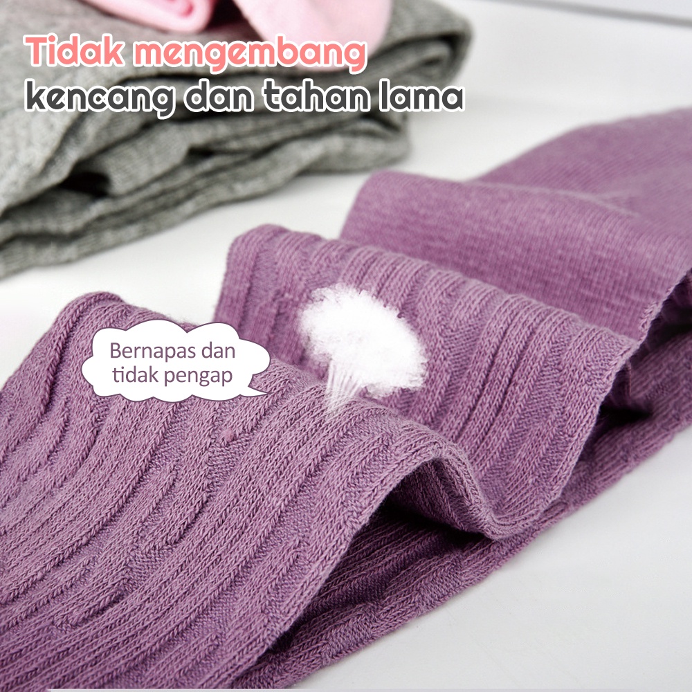 Halo Baby Legging Tutup Kaki Anak/Legging tekstur kerut polos/legging anak celana panjang bayi/Legging Kaos Kaki Bayi