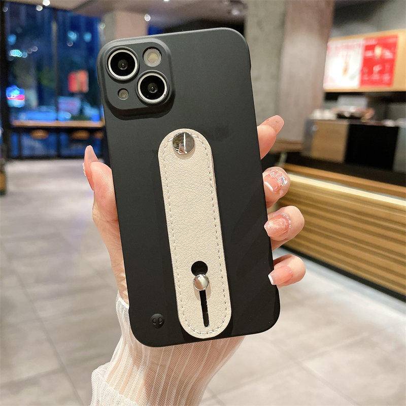 IPHONE Strap Pergelangan Tangan Bentuk Persegi Bahan Silikon Cair Casing Ponsel Untuk Iphone14 13 12 Pro MAX Plus Warna Permen Bumper Lembut Penutup Belakang Untuk Iphone11