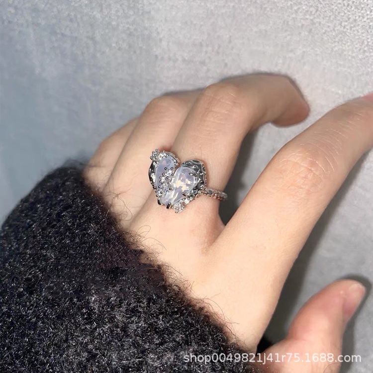 Set Cincin Rantai Tulang Selangka Modis Dan High-end, Jinhang Kecantikan, Multi-layer Berkilau Berlian Split Micro Hias Zirconia Cinta Kalung Untuk Wanita