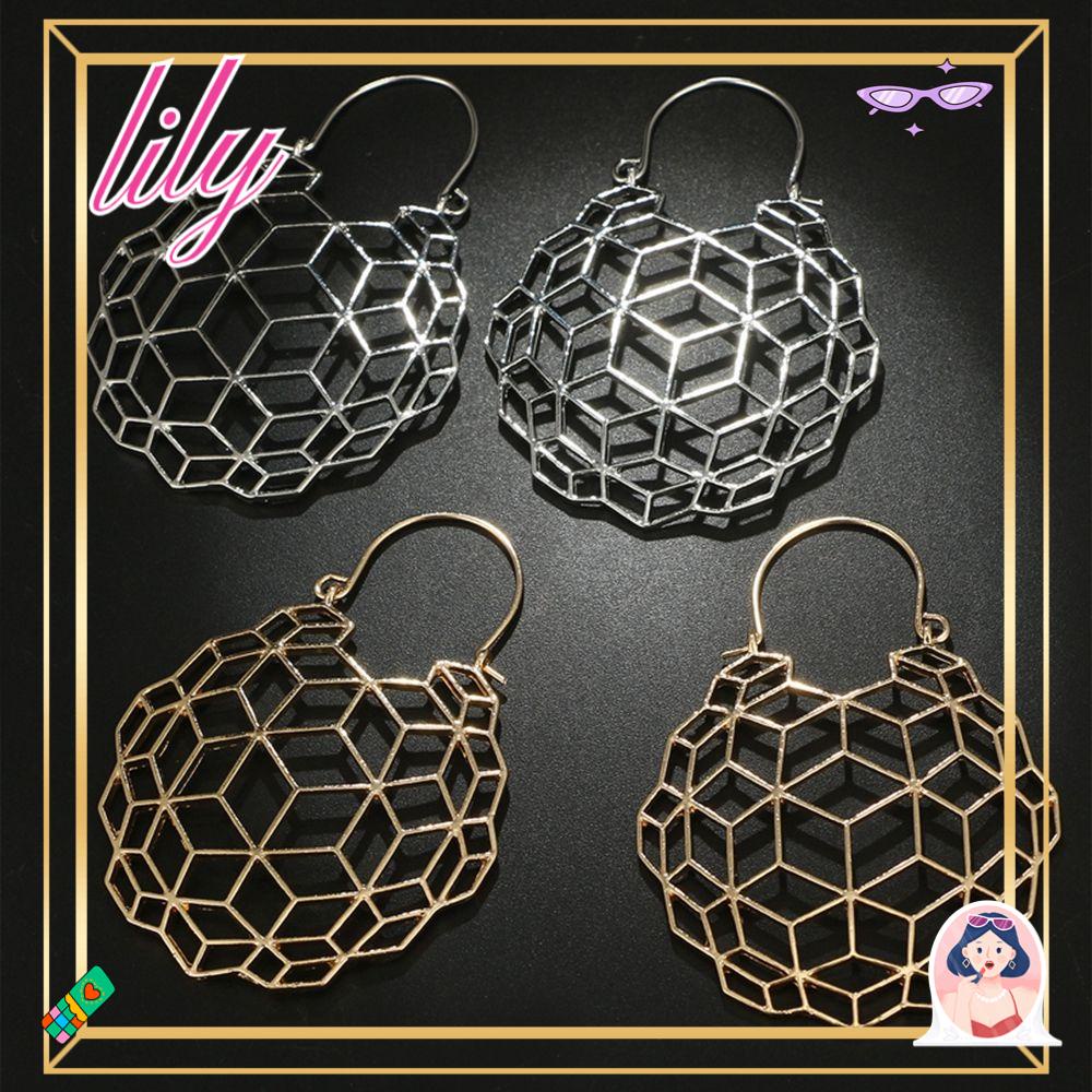 Anting LILY Honeycomb Giwang Telinga Tribal Antik Vintage