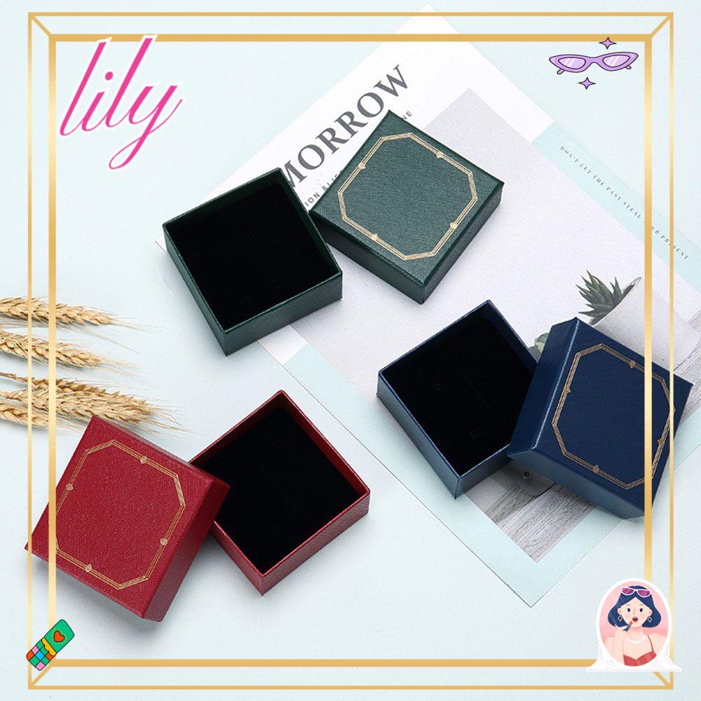 Lily Tempat Cincin Dekorasi Pernikahan Hadiah Pesta Anting Presentasi Display Organizer Kemasan Perhiasan Jewelry Display Kalung Case