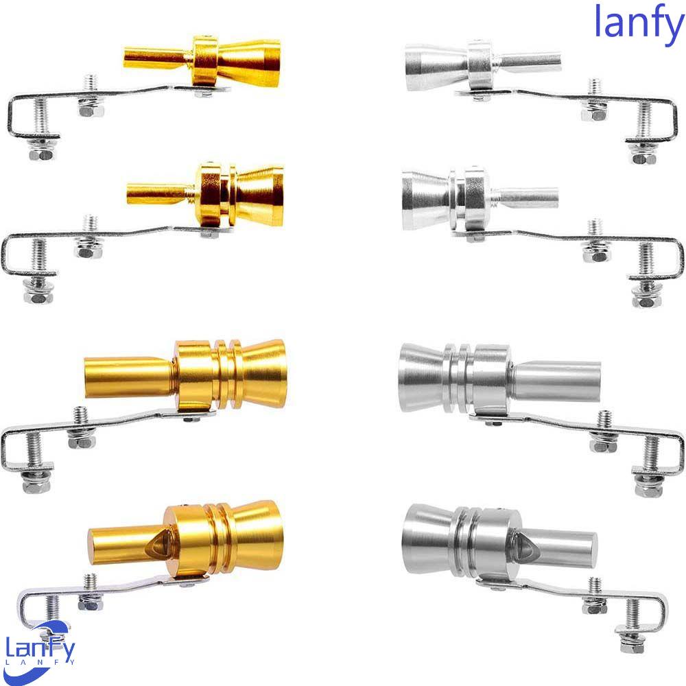 LANFY S/M/L/XL Car Blow Off Turbo Whistle Gold/Silver Exhaust Muffler Pipe Turbo Exhaust Pipe Universal Roar Maker Motorcycle Auto Replacement Parts Aluminum alloy Motorbike Sound Muffler Blow Off Valve/Multicolor